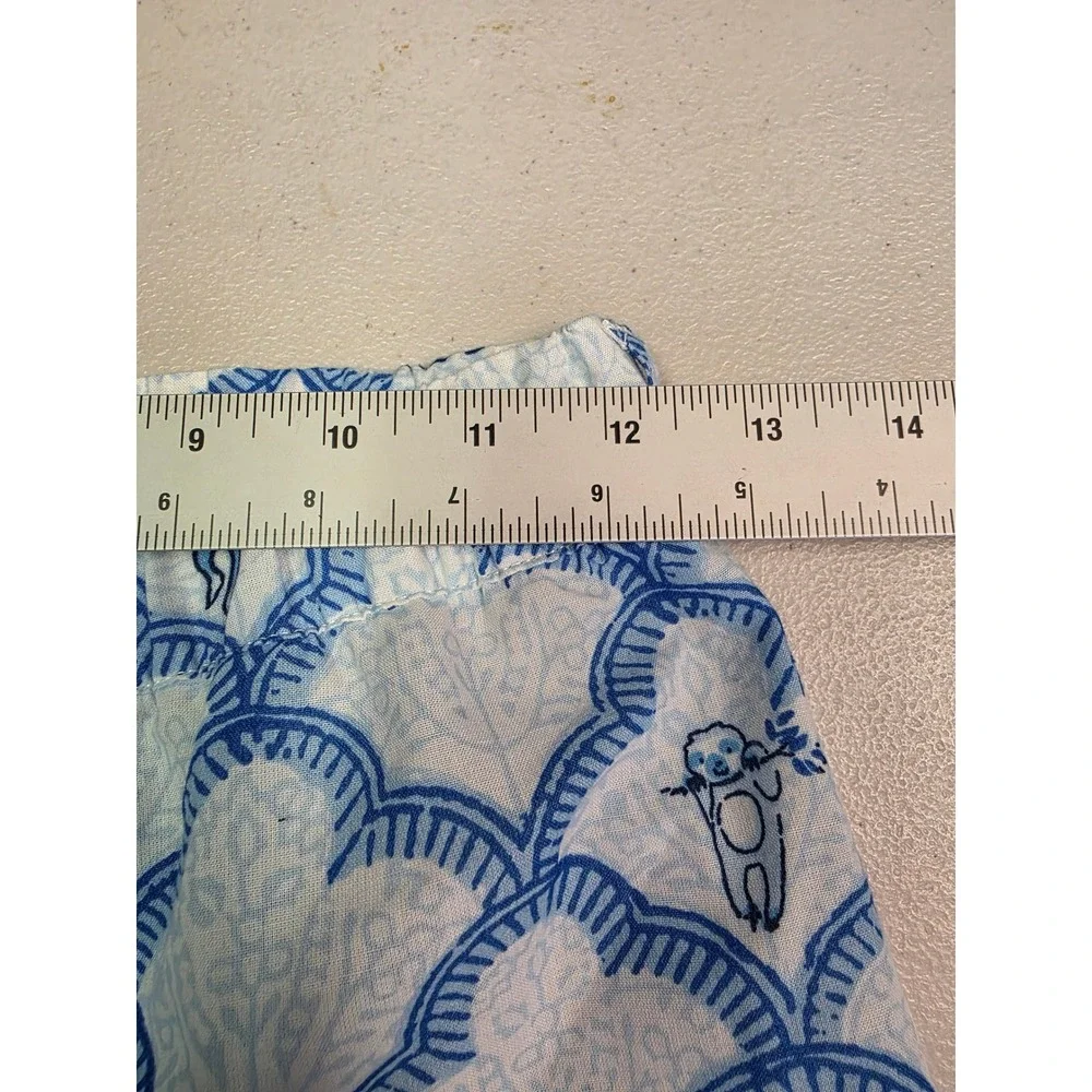 Roller‎ Rabbit Adaptive Pajama Pants Blue Monkey Print Sensory Friendly L 10/12